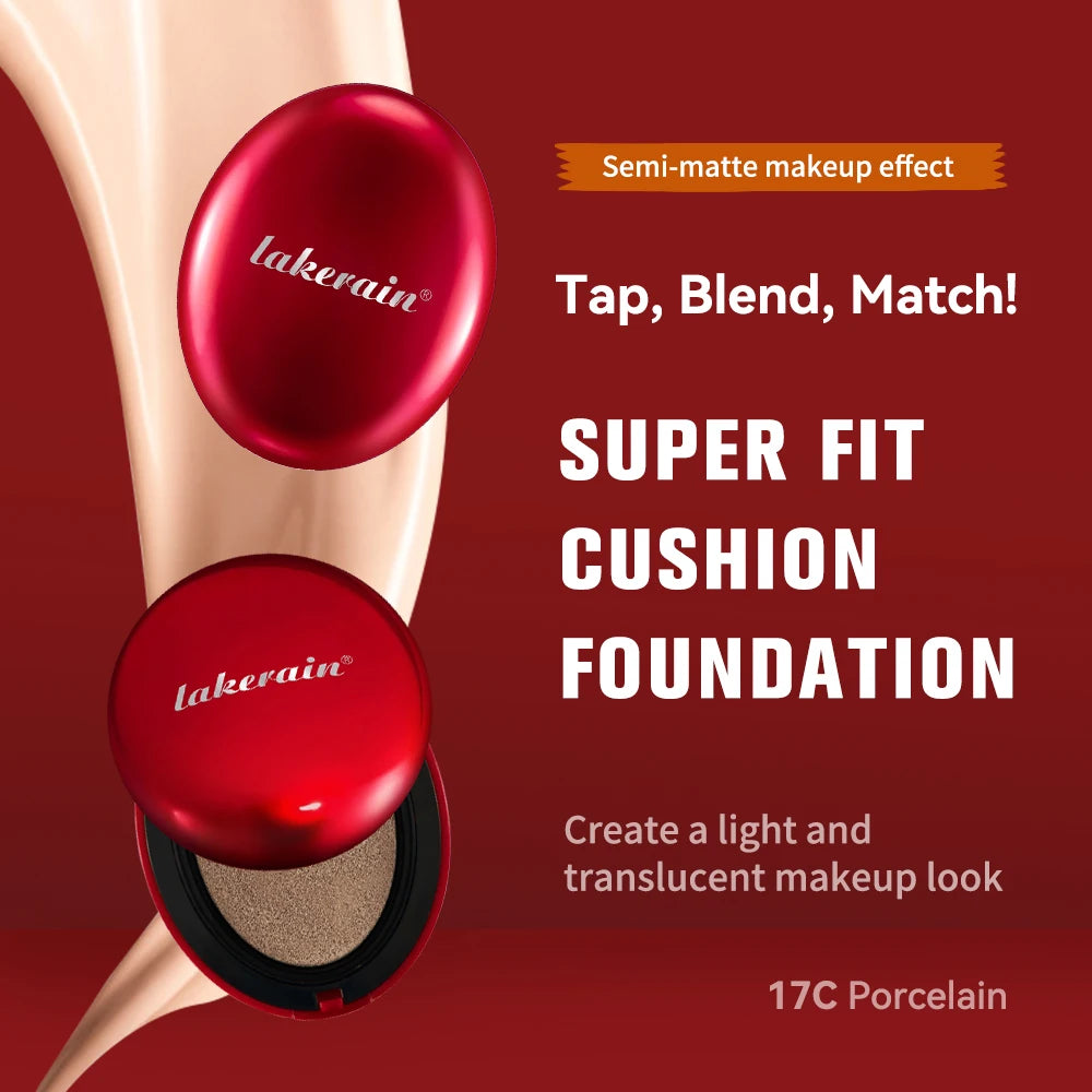 Fondotinta Cushion Coreano Idratante Naturale Copertura 72H Semi-Matte Lunga Durata Base Trucco Donna