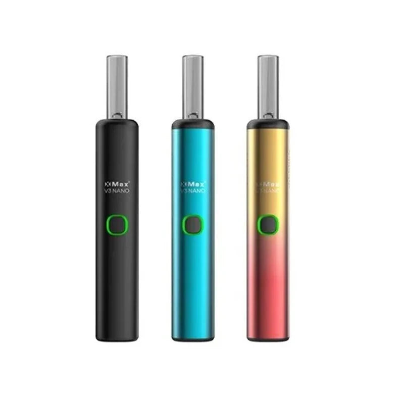 Nuovo Arrivo XMAX V3 Nano Kit Vaporizzatore per Erbe Secche con Batteria Integrata da 1000mAh, Riscaldamento Ibrido, Bocchino in Vetro, Penna Vape TC, Sigarette Elettroniche