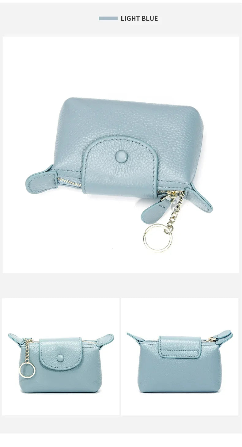 Portamonete da donna in pelle di mucca di nuova moda Porta carte creative per chiavi e rossetti Portaoggetti Portafoglio carino per donne e donne