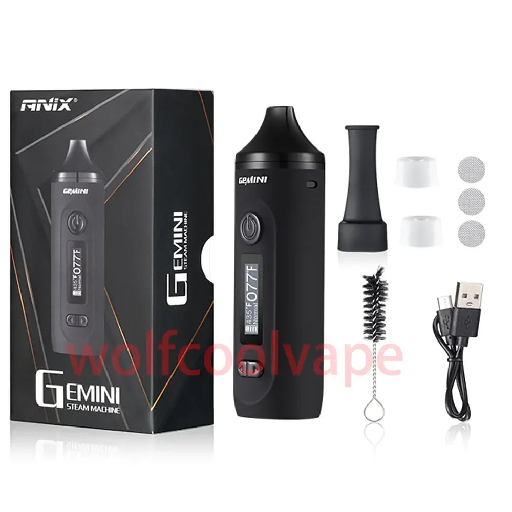 MIGLIOR Vaporizzatore per erbe secche Gemini Starter Kit Batteria Controllo temperatura Schermo OLED 2200mah Vape Pen Kit sigarette elettroniche