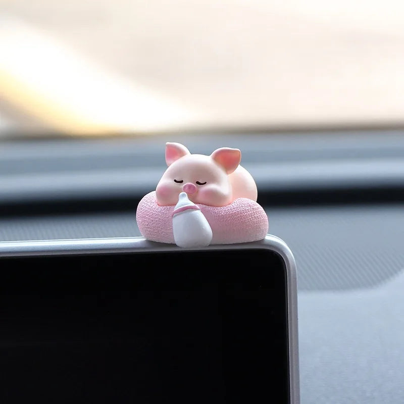 Simpatici accessori per auto Divertente ornamento animale Kawaii Schermo di controllo centrale automatico Decorazione specchietto retrovisore Accessori auto Interni