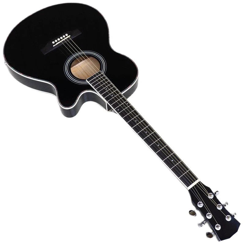 Chitarra elettrica acustica a corpo sottile Chitarra per principianti con Gig Bag gratuito Corda libera Colore bianco naturale Sunburst nero