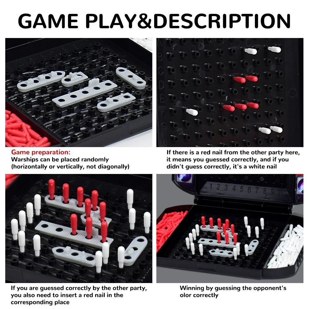 Bambini Interessante nave da guerra Sea Ship Giochi da tavolo Giocattoli Corazzata per due giocatori Il classico gioco da tavolo strategico da combattimento navale per Ki