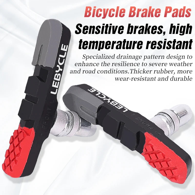 LEBYCLE MTB Bici Da Strada V-Pastiglie Freno Bici Scarpe Da Freno 70mm 73mm Filettato Per Freni A Tiro Lineari Tutti i Meteo A Basso Rumore