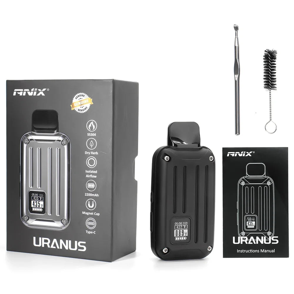 ANIX Uranus Dry Herb vaporizzatore sigaretta elettronica portatile 2200mAh batteria schermo OLED Herbal Vape Pen Herbal Starter Kit Ecig