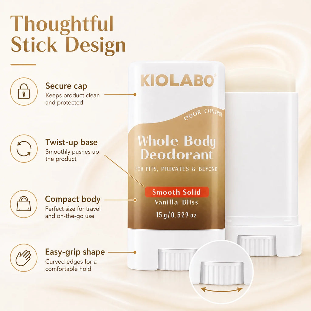 Deodorante portatile in stick per la cura del corpo, fragranza fresca, adatto per l'uso quotidiano, all'aperto, adatto sia per uomini che per donne