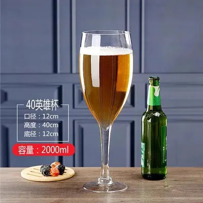 Bicchiere da birra di grande capacità Bicchieri da vino rosso per bar Bicchiere da eroe Bicchiere da champagne extra