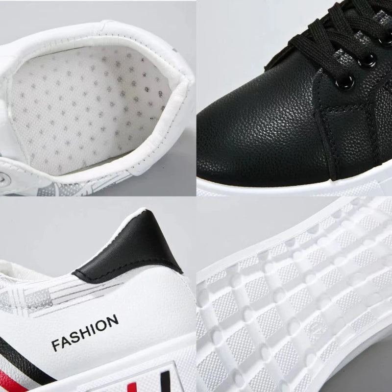 Scarpe da ginnastica estive da uomo Scarpe vulcanizzate casual Scarpe di lusso bianche piatte leggere e traspiranti per uomo Scarpe da tennis Tênis Masculino