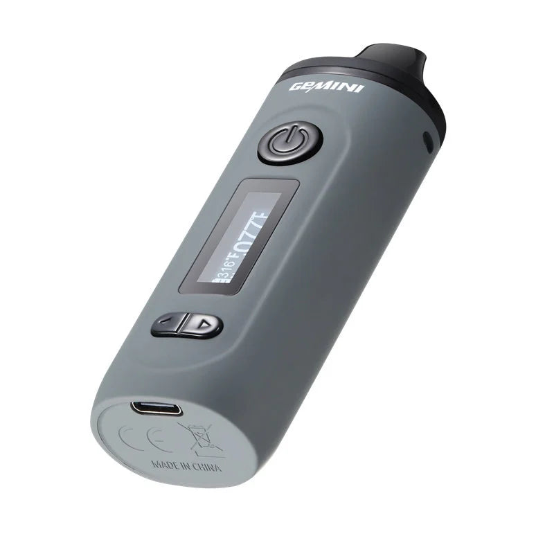 Kit vaporizzatore originale Anix Gemini per erbe secche Batteria da 2200 mAh Camera di riscaldamento in acciaio inossidabile con schermo OLED Kit di erbe per penna Vape