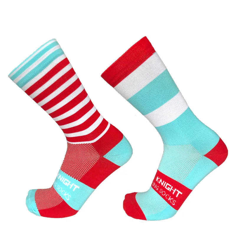 5/10 pairs of men's and women's cycling sports socks randomly mixed breathable sweat absorbing worn externally