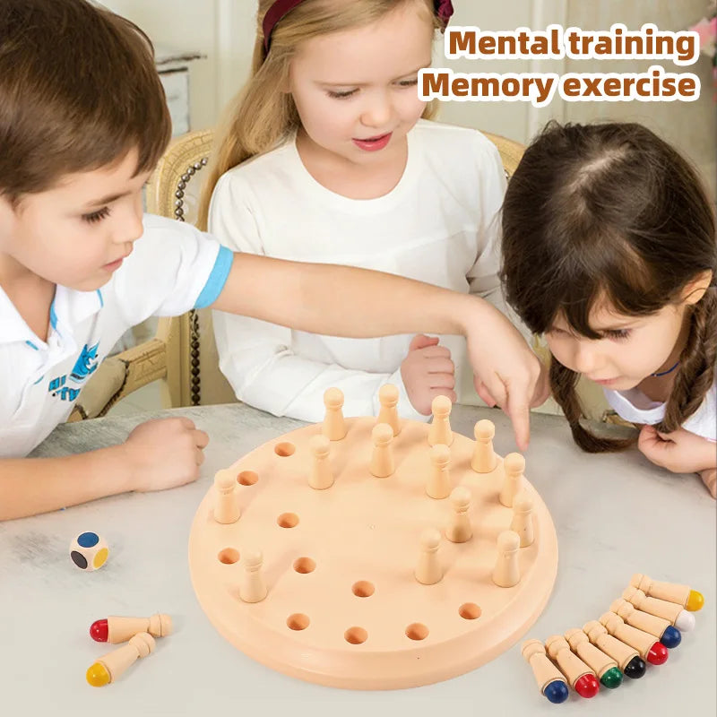 Giocattoli educativi per la prima infanzia per bambini e bambine, gioco di memoria a scacchi, gioco da tavolo interattivo per famiglie e asili nido