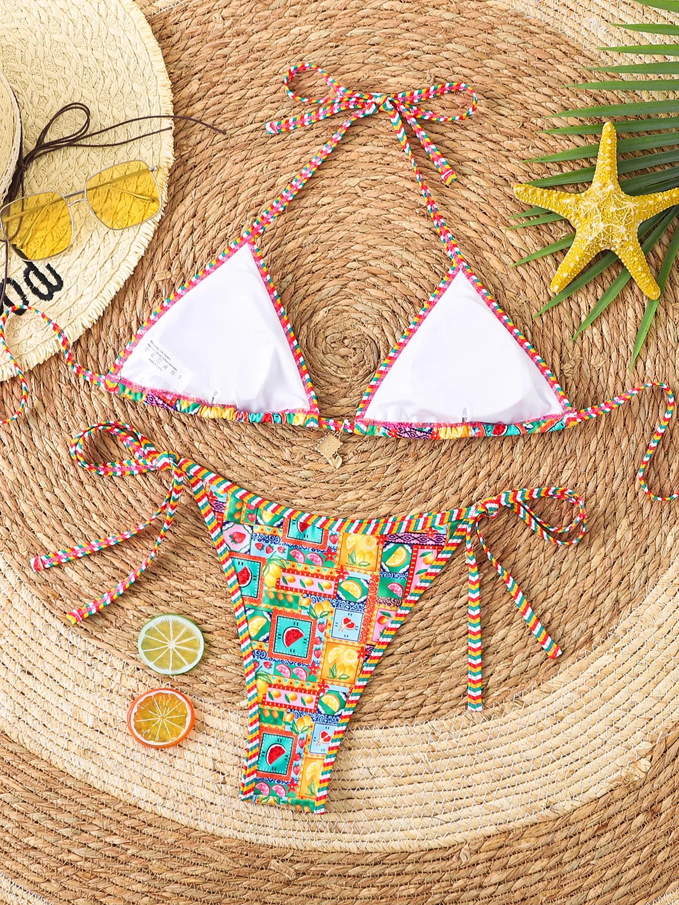 Nuovo Set Bikini Triangolo 2026 - Costume da Bagno Push-Up con Stampa Floreale e Slip Brasiliano
