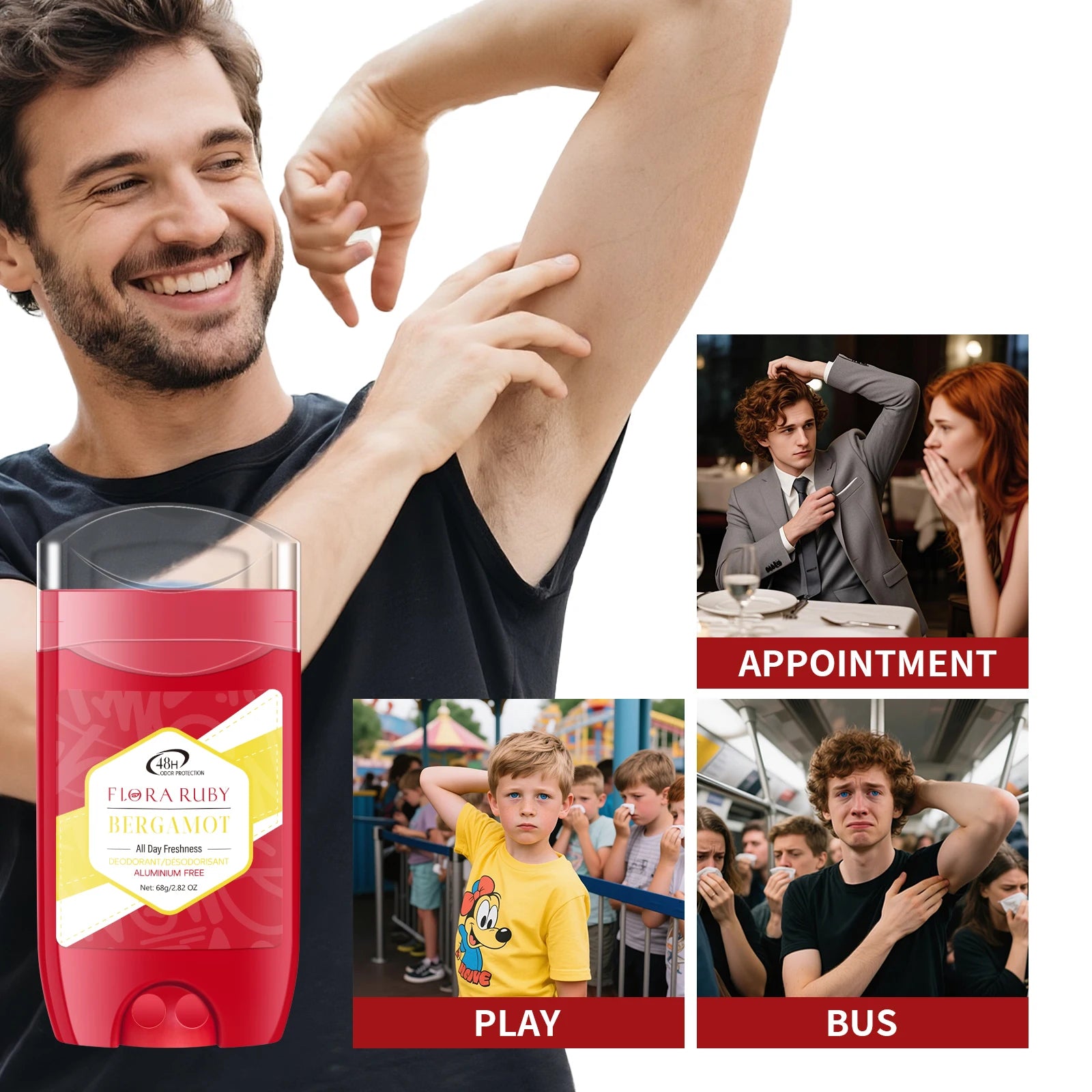 Old Spice Deodorant Stick,Pure Sports Deodorant Stick Aluminum Free, 48H Long-Lasting Freshness Scent High Endurance 68g/2.82OZ
