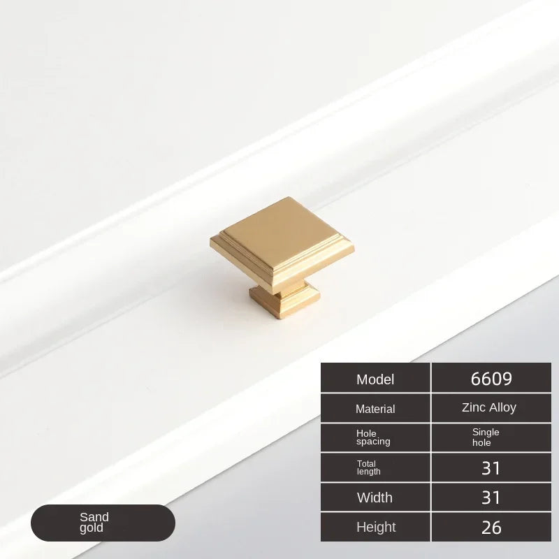 American Style Zinc Alloy Thick Solid Door Handle Drawer Pull Black Gold Wardrobe Cupboard Bedside Table Handle Cabinet Pulls