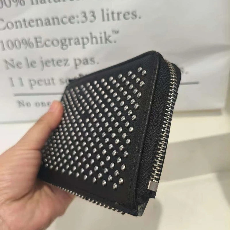 Nuovo Portafoglio da Donna ZV in PU con Catena Metallica, Porta Carte, Pochette in Denim, Portamonete, Portafoglio Piccolo