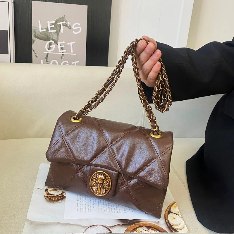 Borse di lusso Borse da donna di marca famosa Designer Lady Lingge Modello Borse a tracolla a tracolla Borse da donna sotto le ascelle in pelle Pu
