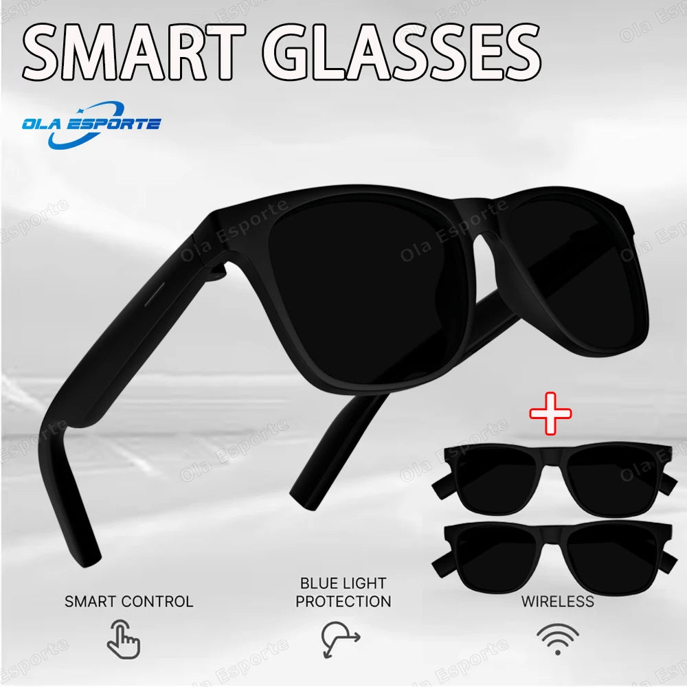 Nuovi Occhiali Smart 2026 per Uomo e Donna, Occhiali Bluetooth con Controllo Vocale, Chiamate, Musica, Protezione UV400, Occhiali da Sole Polarizzati con Cuffie Integrate