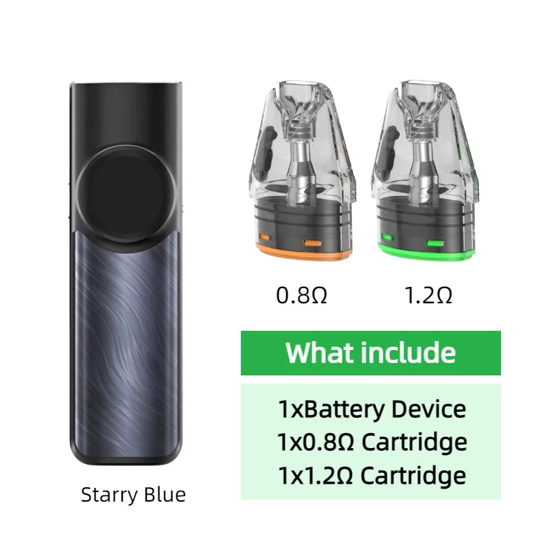 Dispositivo con Batteria per OXVA Xlim Pro 2 1300mAh/Nexlim 1500mAh con Kit Due Cartucce per Cartucce da 0.4/0.6/0.8/1.2ohm 2/3/4ml