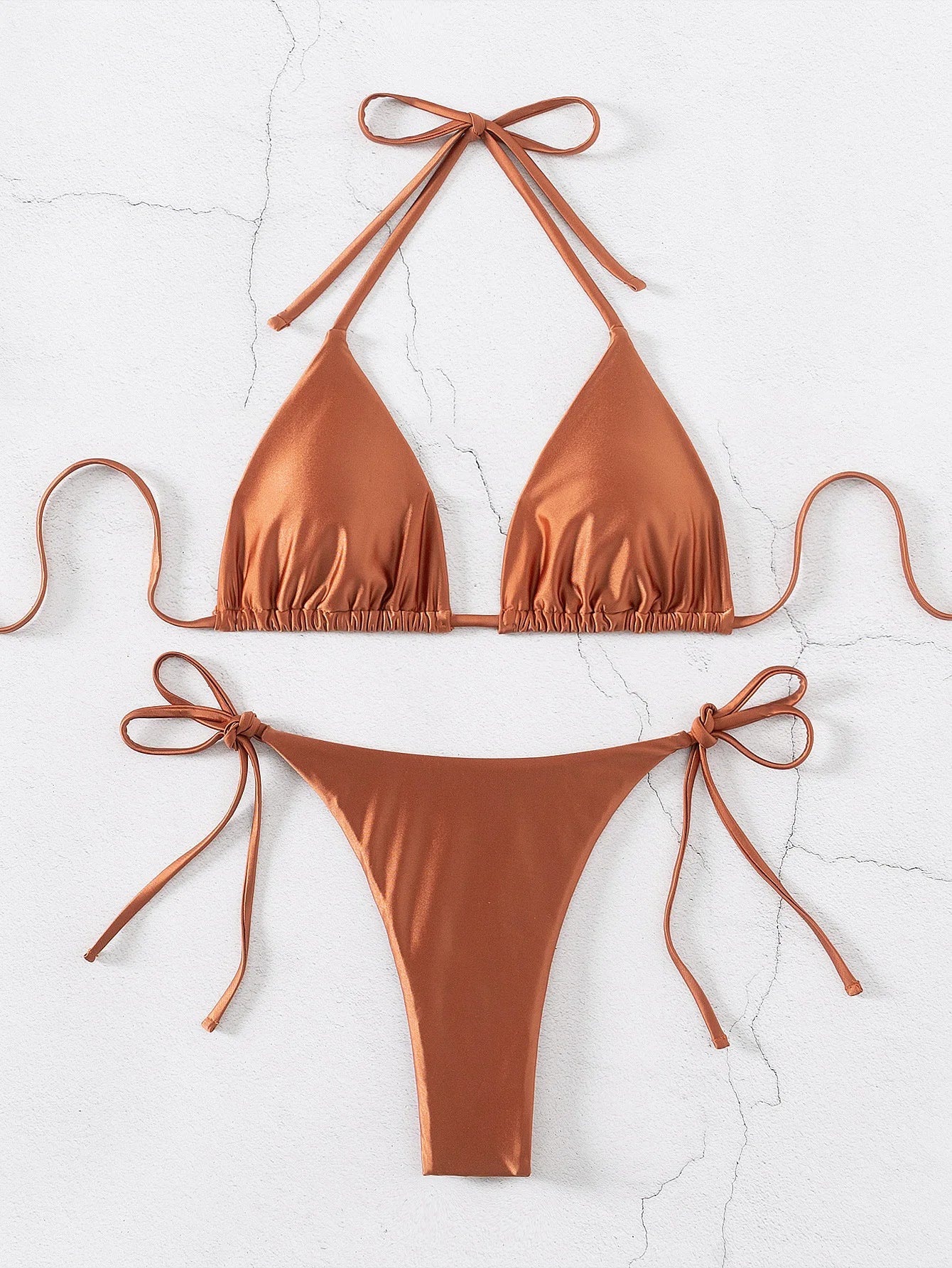 Nuovo Set Bikini Triangolo 2026 - Costume da Bagno Push-Up con Stampa Floreale e Slip Brasiliano