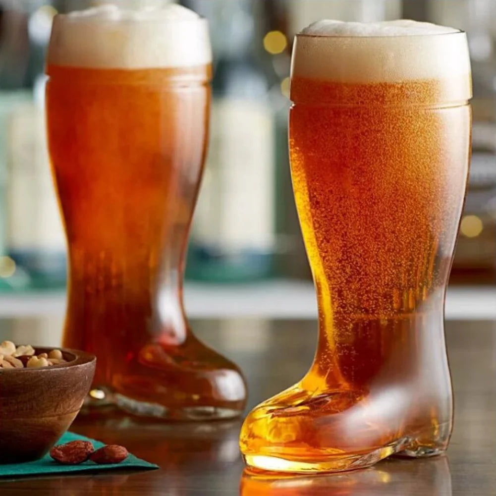 Bicchiere da birra a forma di stivale Bicchiere da vino innovativo Bicchiere da acqua trasparente divertente per birra Whisky Cocktail Decorazioni per la casa Accessorio per bicchieri regalo