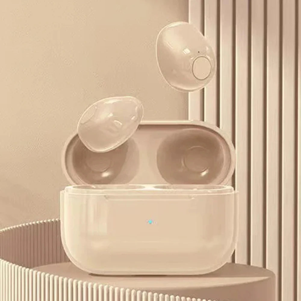 Mini cuffie per il sonno invisibili Auricolari wireless Bluetooth TWS con microfono Auricolari in-ear con cancellazione del rumore Cuffie sportive