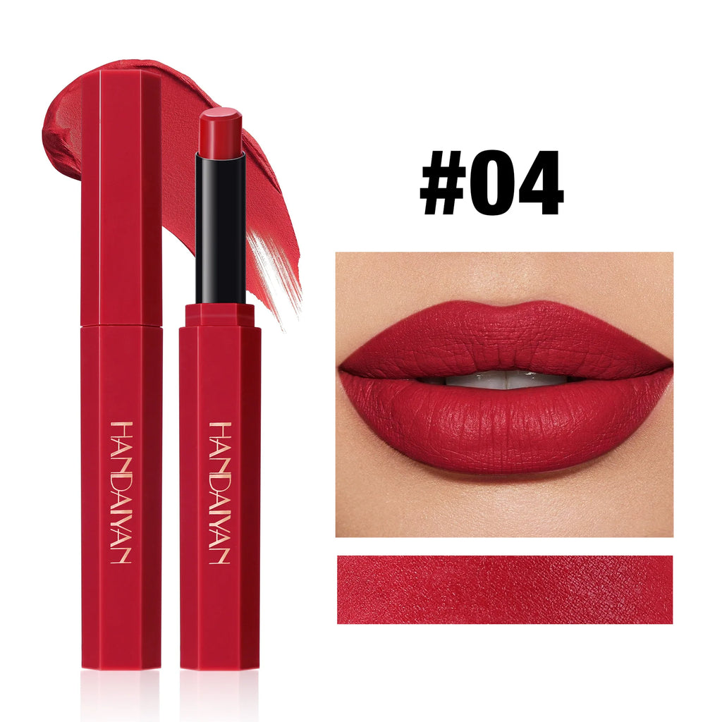 6 Colors Matte Lipstick Long-Lasting Non-Stick Cup Waterproof Nude Deep Red Lipstick Sexy Red Velvet Lip Gloss Women Makeup
