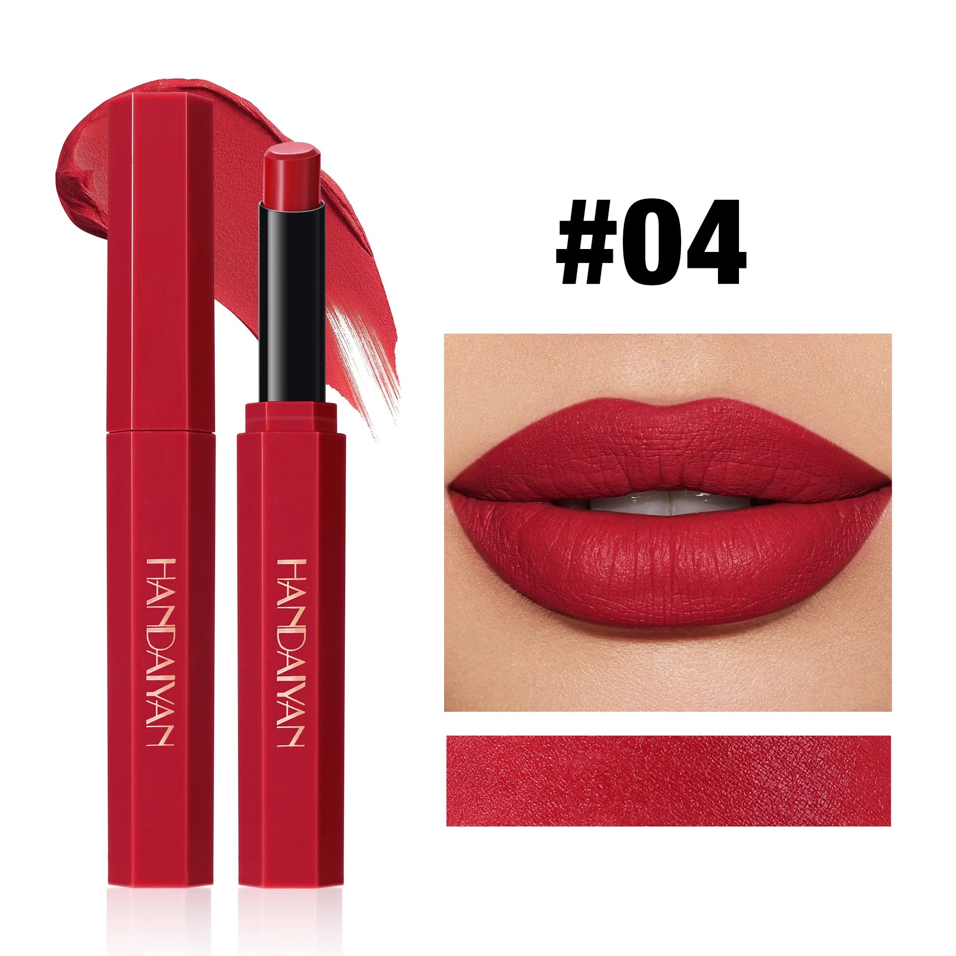6 Colors Matte Lipstick Long-Lasting Non-Stick Cup Waterproof Nude Deep Red Lipstick Sexy Red Velvet Lip Gloss Women Makeup