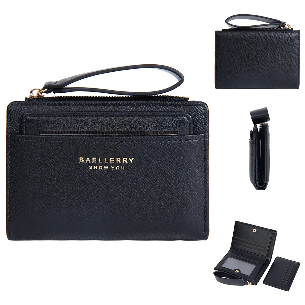 Portafoglio di Lusso Baellerry per Donne, Elegante Portamonete Sottile in Pelle PU con Scomparti Multipli per Carte