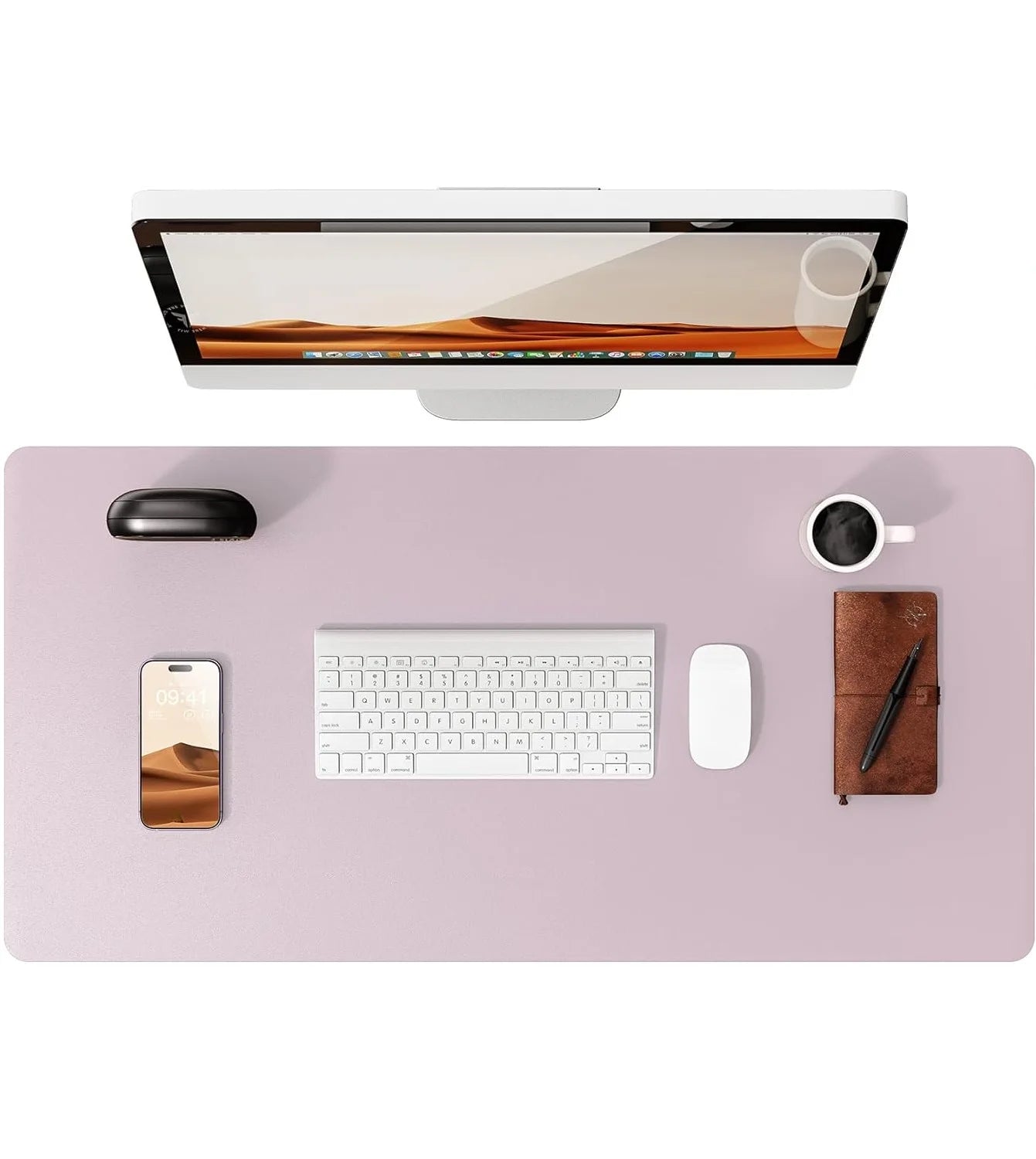 Tappetino Per Mouse Grande In Pelle PU Antiscivolo Per Scrivania E Laptop