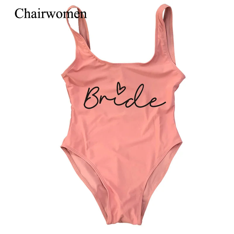 Costumi da bagno per addio al nubilato Costumi da bagno interi per la sposa della squadra Sposa per essere donna Costumi da bagno rosa Costumi da bagno per addio al nubilato Beatchwear