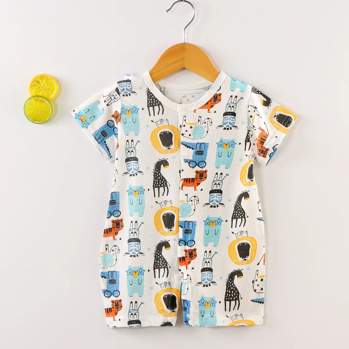 Tutine Neonato 2026 Nuove in Cotone Puro Estive per Bambini e Bambine, Pagliaccetti a Maniche Corte Sottili con Bretelle, Abbigliamento per Neonati