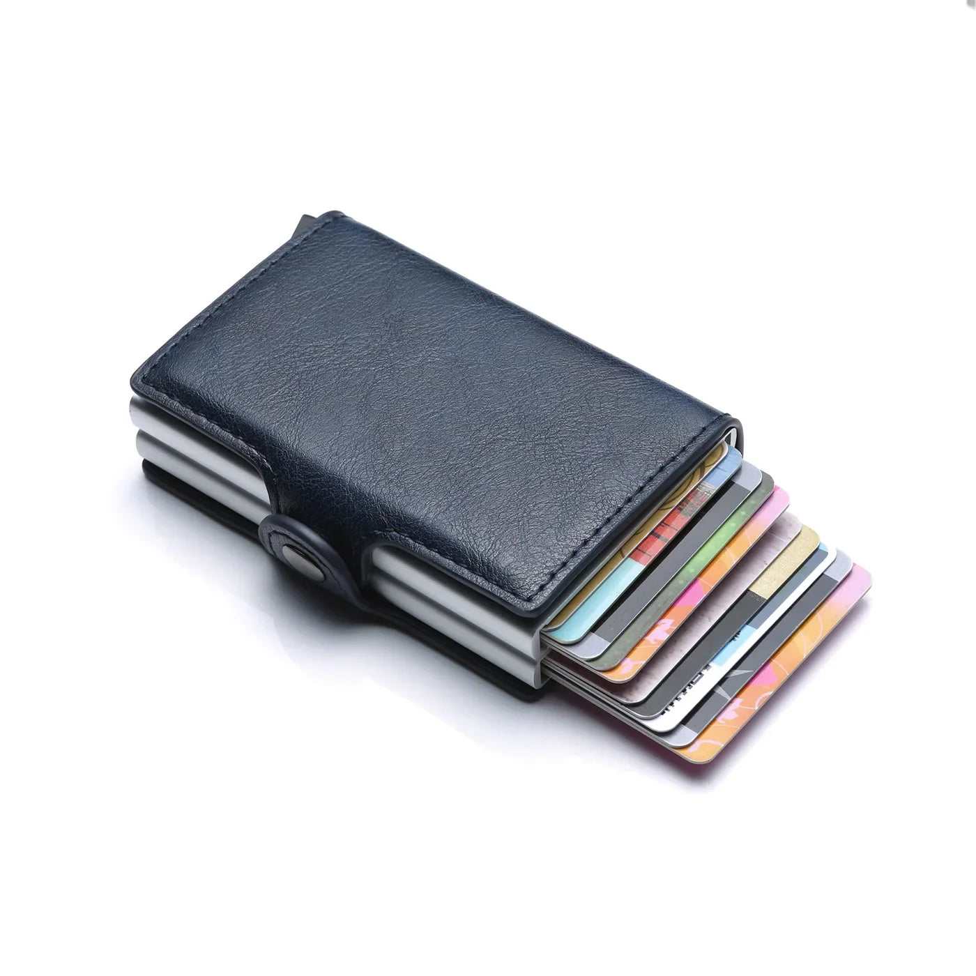 Nome inciso Portafoglio pop-up mini in fibra di carbonio Regalo personalizzato Carta Rfid Portafogli da uomo di alta qualità 12 porta carte Piccolo sacchetto di soldi