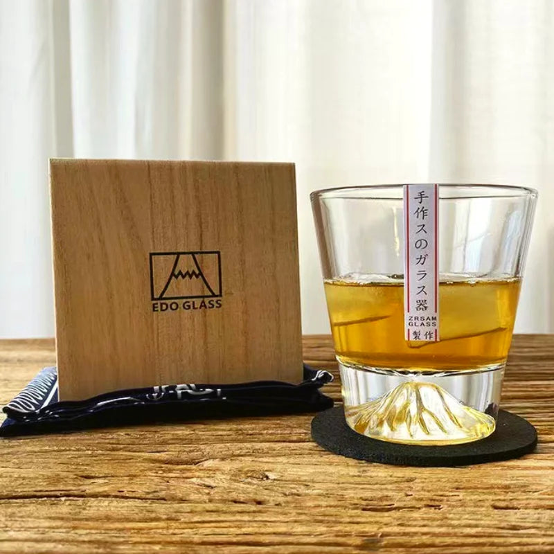 1PC Trasparente Montagna di Neve Tazza Montto Giapponese Fuji Whisky Tazza di Vetro Colazione Latte Bevanda Birra Vino Frutta Succo di Tazze regalo