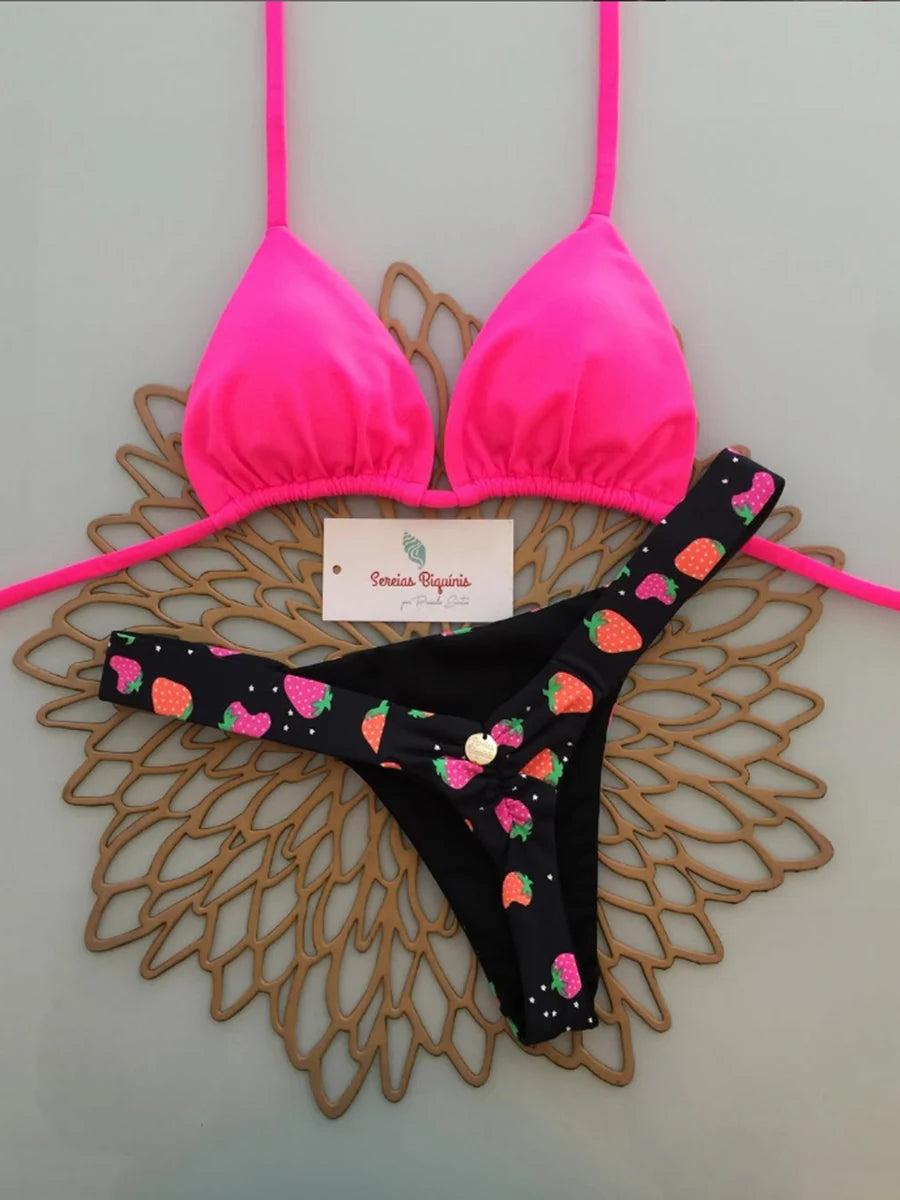 Micro Bikini 2026 Push Up Donna Costumi da Bagno Sexy Brasiliani Set Bikini Perizoma Stampa Biquini Abbigliamento Mare Estivo