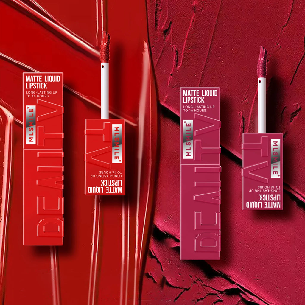 6 colori di rossetto liquido velluto a lunga durata con texture opaca Tazza antiaderente impermeabile Prodotti professionali per il trucco delle labbra