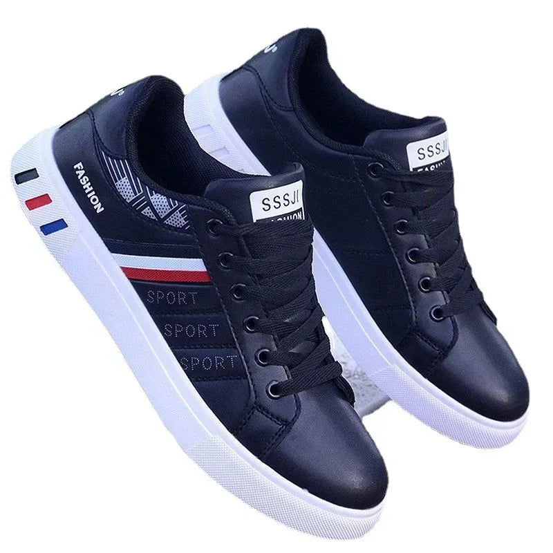 Sneakers da Uomo, Scarpe Casual, Zapatillas Hombre, Calzature Leggere in Pelle PU Traspirante, Scarpe Sportive Bianche da Uomo