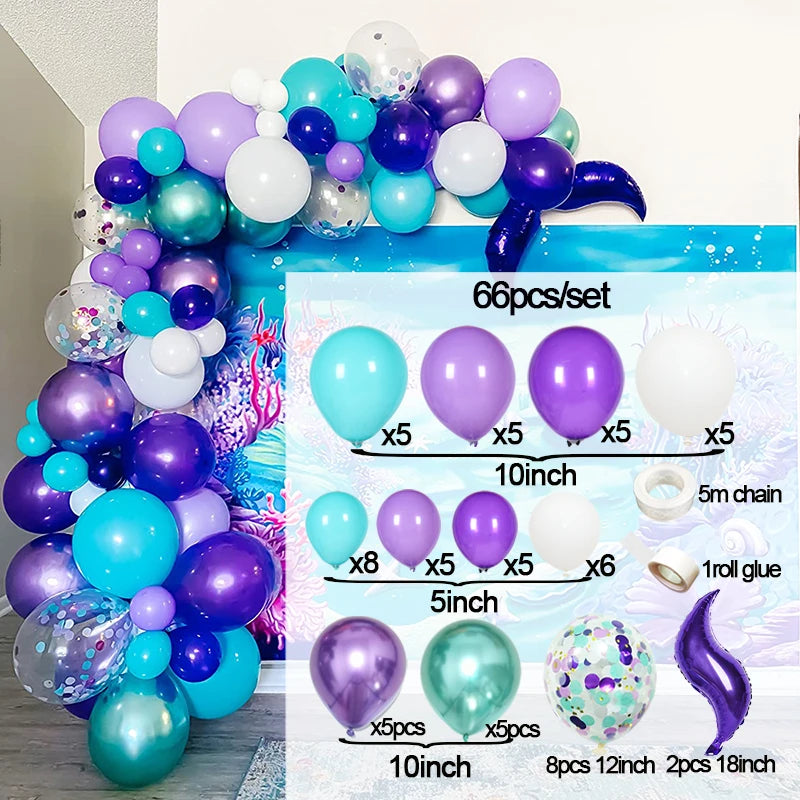 Set di stoviglie usa e getta per la decorazione della festa di compleanno della sirena piatti per la coda della sirenetta forniture per feste a sirena per ragazza decorazioni per matrimoni