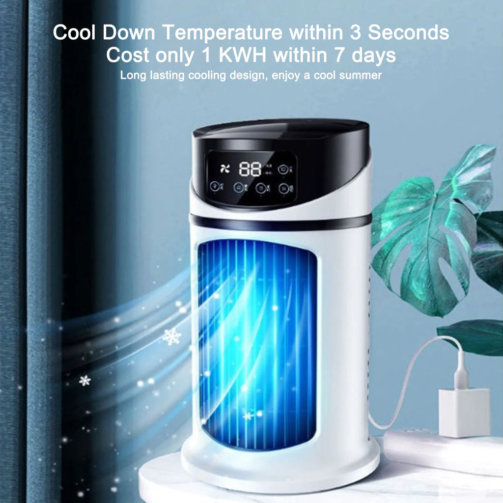 Balsamo portatile Mini condizionatore portatile Ventola di raffreddamento multifunzione mobile Ventola di raffreddamento ad acqua per ufficio domestico