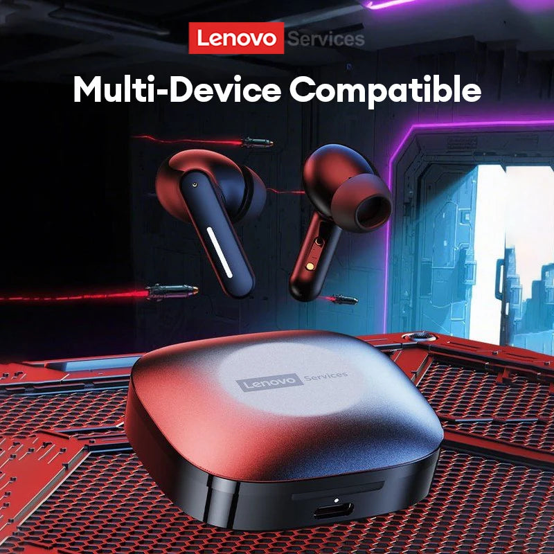 Nuovo Lenovo LE209 Aggiornamento Wireless Bluetooth 6.0 Auricolare con cancellazione del rumore Cuffie sportive 30H Batteria a lunga durata Cuffie con microfono