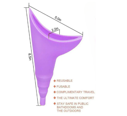 Urinale Portatile Per Donne All Aperto In Silicone Medico