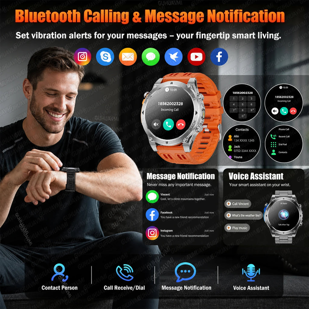 Nuovo Smartwatch GPS T-RX4 Ultra 2026 per Uomo, Posizionamento GPS a 6 Stelle, Impermeabile 10ATM, Batteria 850mAh, Bussola, 170+ Modalità Sportive