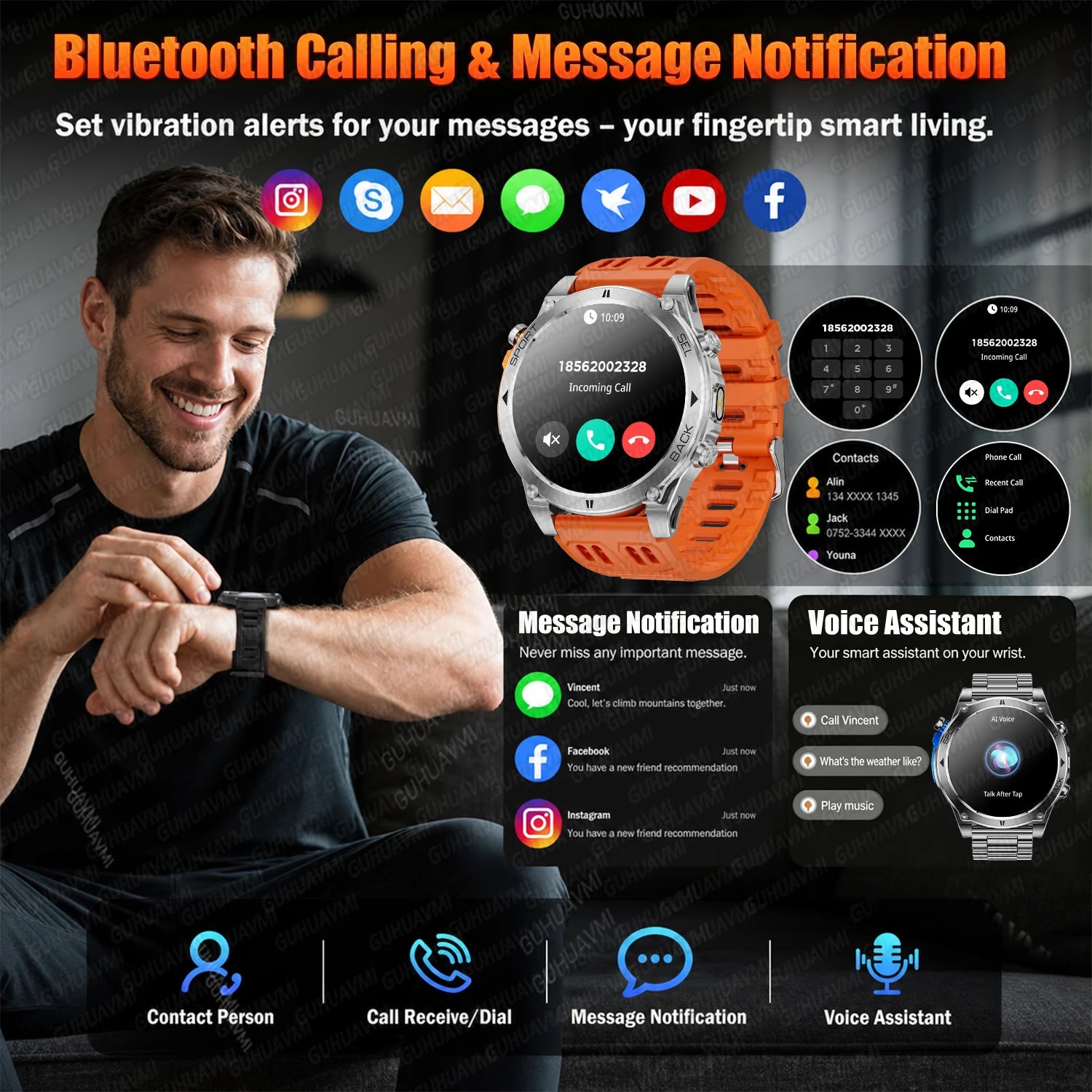 Nuovo Smartwatch GPS T-RX4 Ultra 2026 per Uomo, Posizionamento GPS a 6 Stelle, Impermeabile 10ATM, Batteria 850mAh, Bussola, 170+ Modalità Sportive