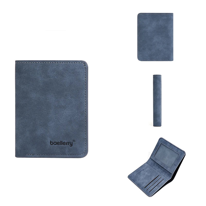 Portafoglio corto da uomo nuovo Semplice clip per carte casual Portafoglio maschile sottile Porta carte di patente di guida Portafoglio bifold sottile per uomo