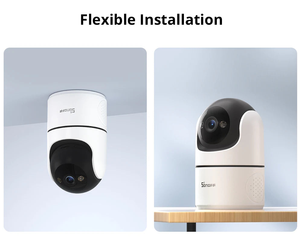 SONOFF CAM PT2 Smart Home Security Camera Smart Night Vision 360° Panoramic View Remote HD Monitoring with Real-Time Interaction
