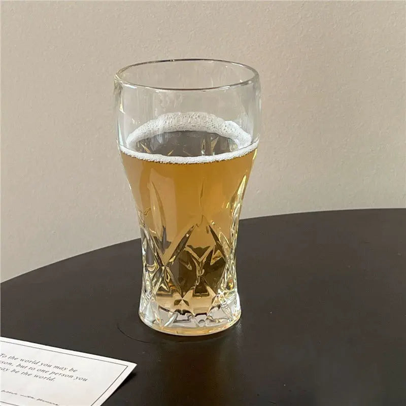 Bicchieri da Vino 330ml/300ml, Tazze da Birra Creative Intagliate, Bicchieri di Alta Qualità per Casa, Tazze Artigianali di Grande Capacità, Bicchieri per Birra alla Spina