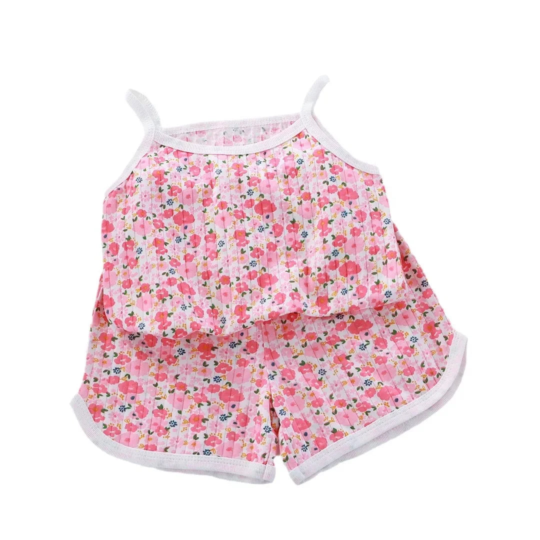 Completi in cotone con canotta e pantaloncini per neonata, set per il primo compleanno, abbigliamento estivo per neonata.