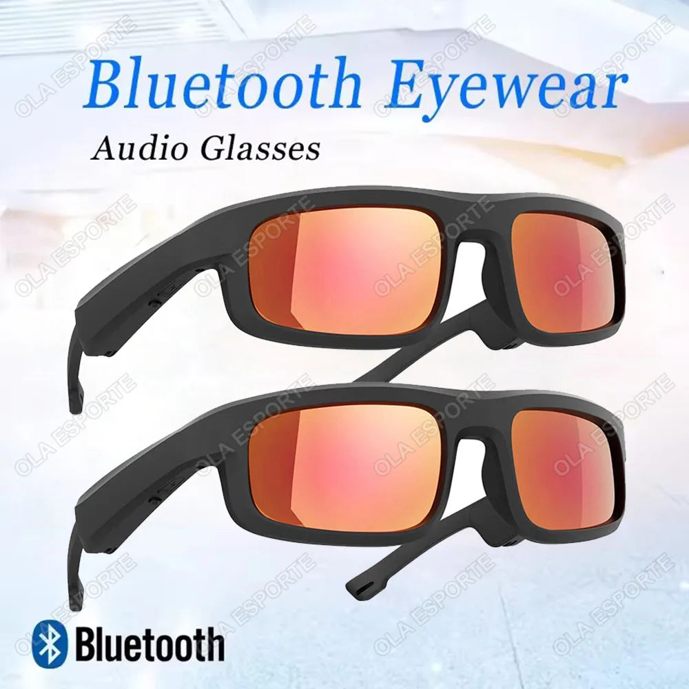 Cuffie per occhiali Bluetooth senza fili Cuffie per occhiali da sole fotocromatici a conduzione ossea Auricolari per sport all'aria aperta Cuffie per occhiali UV400