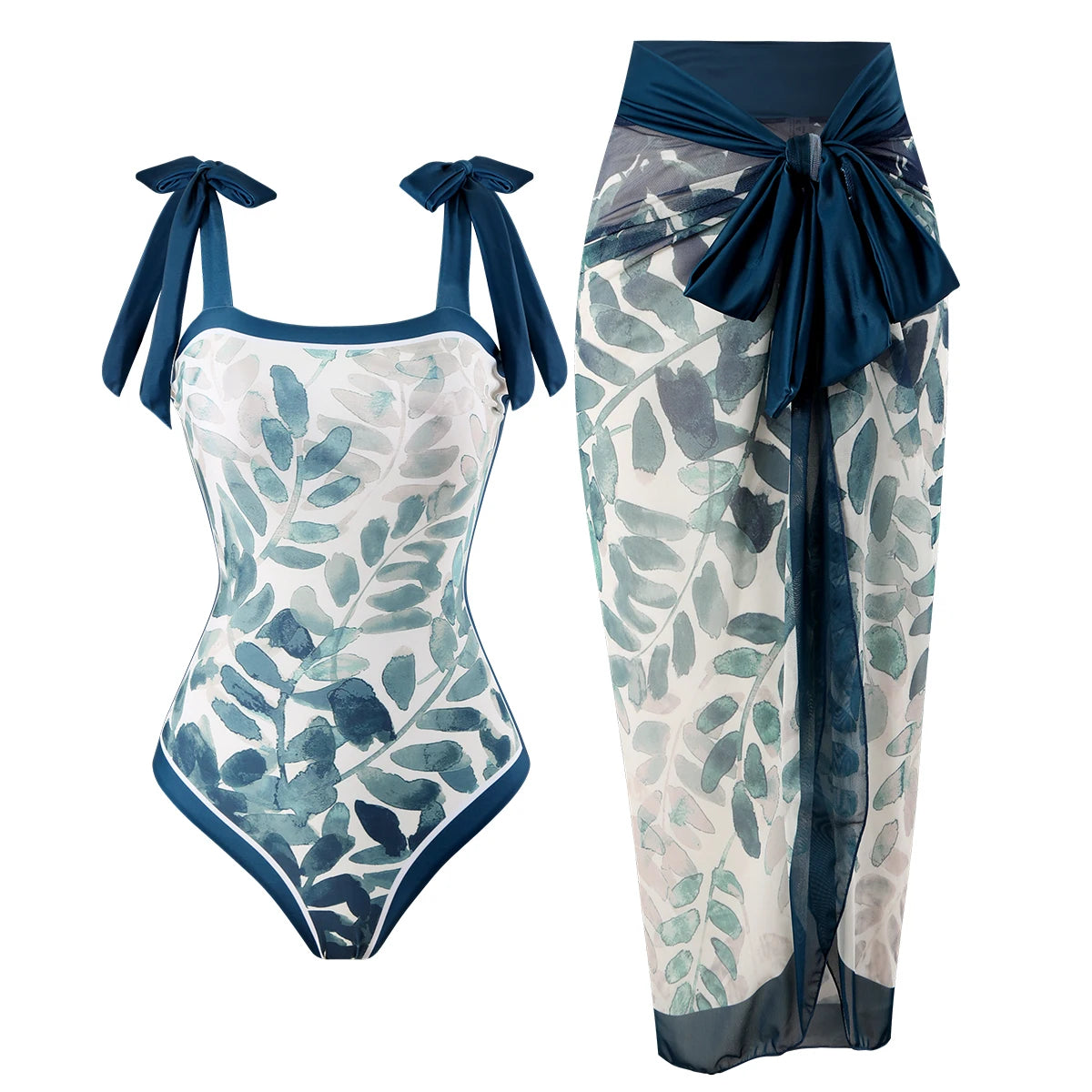 Costume da bagno bikini intero stampato digitale estivo nuovo su misura per donna Protezione solare conservatrice Gonna di garza monopezzo 2-P
