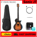 Chitarra Elettrica Enya Sonic JTElectric Jack Signature in Fibra di Carbonio con Altoparlante Wireless da 15W, Portatile Tutto-in-Uno