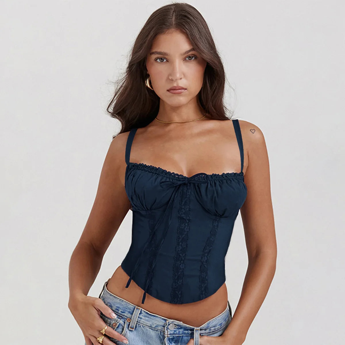 Mini Abito Estivo da Donna Elegante in Pizzo Floreale con Corsetto, Vestito Casual Corto Bianco Giallo Rosso Blu
